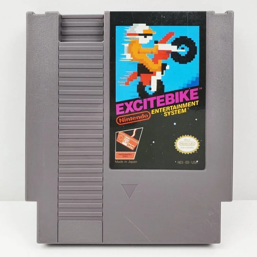 Excitebike NES Nintendo Video Game 1985 Authentic Tested